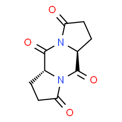 ChemSpider 2D Image | (5aR,10aS)-Dihydro-1H,5H-dipyrrolo[1,2-a:1',2'-d]pyrazine-3,5,8,10(2H,5aH,10aH)-tetrone | C10H10N2O4