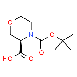 ChemSpider 2D Image | (R)-4-Boc-morpholine-3-carboxylic Acid | C10H17NO5