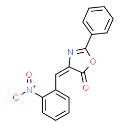 ChemSpider 2D Image | (4E)-4-(2-Nitrobenzylidene)-2-phenyl-1,3-oxazol-5(4H)-one | C16H10N2O4