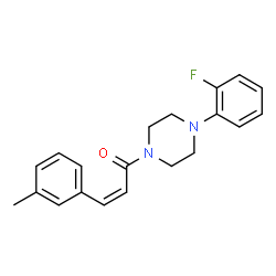 ChemSpider 2D Image | (2Z)-1-[4-(2-Fluorophenyl)-1-piperazinyl]-3-(3-methylphenyl)-2-propen-1-one | C20H21FN2O