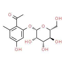 ChemSpider 2D Image | 2-Acetyl-5-hydroxy-3-methylphenyl beta-D-mannopyranoside | C15H20O8