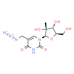 ChemSpider 2D Image | 5-(Azidomethyl)-2'-C-methyluridine | C11H15N5O6