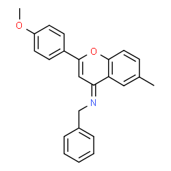 ChemSpider 2D Image | (4E)-N-Benzyl-2-(4-methoxyphenyl)-6-methyl-4H-chromen-4-imine | C24H21NO2