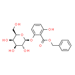 ChemSpider 2D Image | Benzyl 2-(beta-D-galactopyranosyloxy)-6-hydroxybenzoate | C20H22O9