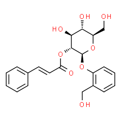 ChemSpider 2D Image | 2-(Hydroxymethyl)phenyl 2-O-[(2E)-3-phenyl-2-propenoyl]-beta-D-glucopyranoside | C22H24O8