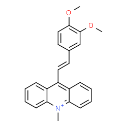 ChemSpider 2D Image | 9-[(E)-2-(3,4-Dimethoxyphenyl)vinyl]-10-methylacridinium | C24H22NO2