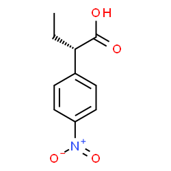 ChemSpider 2D Image | (2S)-2-(4-Nitrophenyl)butanoic acid | C10H11NO4