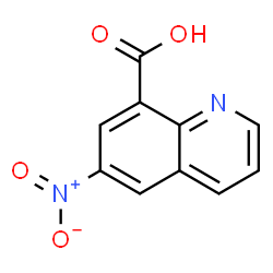 ChemSpider 2D Image | 6-Nitro-8-quinolinecarboxylic acid | C10H6N2O4