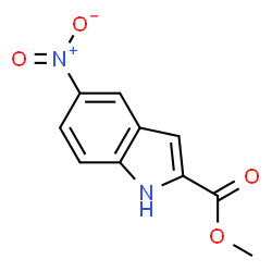 ChemSpider 2D Image | Methyl 5-nitro-1H-indole-2-carboxylate | C10H8N2O4