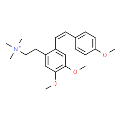 ChemSpider 2D Image | 2-{4,5-Dimethoxy-2-[(Z)-2-(4-methoxyphenyl)vinyl]phenyl}-N,N,N-trimethylethanaminium | C22H30NO3