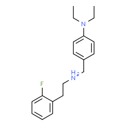 ChemSpider 2D Image | N-[4-(Diethylamino)benzyl]-2-(2-fluorophenyl)ethanaminium | C19H26FN2