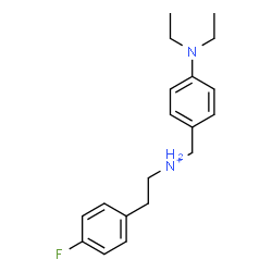 ChemSpider 2D Image | N-[4-(Diethylamino)benzyl]-2-(4-fluorophenyl)ethanaminium | C19H26FN2