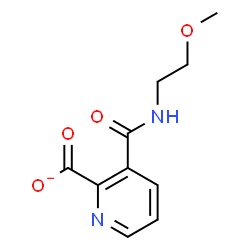 ChemSpider 2D Image | 3-[(2-Methoxyethyl)carbamoyl]-2-pyridinecarboxylate | C10H11N2O4