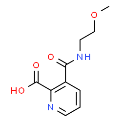 ChemSpider 2D Image | 3-[(2-Methoxyethyl)carbamoyl]-2-pyridinecarboxylic acid | C10H12N2O4