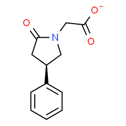 ChemSpider 2D Image | [(4R)-2-Oxo-4-phenyl-1-pyrrolidinyl]acetate | C12H12NO3
