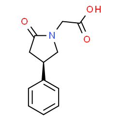 ChemSpider 2D Image | [(4R)-2-Oxo-4-phenyl-1-pyrrolidinyl]acetic acid | C12H13NO3