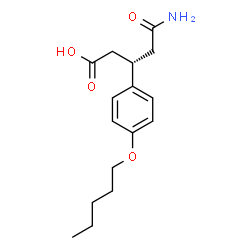 ChemSpider 2D Image | (3S)-5-Amino-5-oxo-3-[4-(pentyloxy)phenyl]pentanoic acid | C16H23NO4