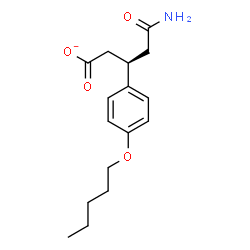 ChemSpider 2D Image | (3R)-5-Amino-5-oxo-3-[4-(pentyloxy)phenyl]pentanoate | C16H22NO4