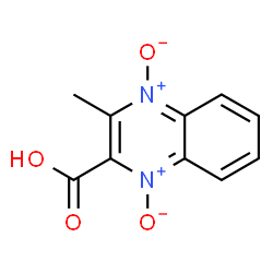 ChemSpider 2D Image | 3-Methyl-2-quinoxalinecarboxylic acid 1,4-dioxide | C10H8N2O4