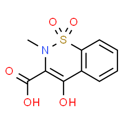ChemSpider 2D Image | 4-hydroxy-2-methyl-1,1-dioxo-2H-1??,2-benzothiazine-3-carboxylic acid | C10H9NO5S