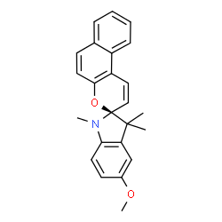 ChemSpider 2D Image | (3S)-5'-Methoxy-1',3',3'-trimethyl-1',3'-dihydrospiro[benzo[f]chromene-3,2'-indole] | C24H23NO2