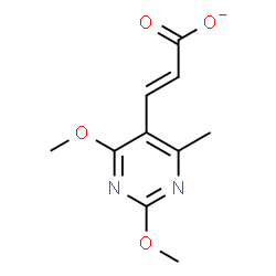 ChemSpider 2D Image | (2E)-3-(2,4-Dimethoxy-6-methyl-5-pyrimidinyl)acrylate | C10H11N2O4