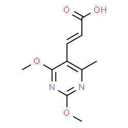 ChemSpider 2D Image | (2E)-3-(2,4-Dimethoxy-6-methyl-5-pyrimidinyl)acrylic acid | C10H12N2O4