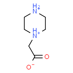 ChemSpider 2D Image | 1-Piperazinediiumylacetate | C6H13N2O2