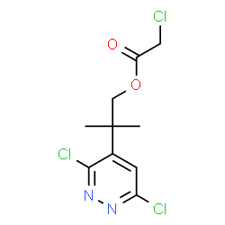 ChemSpider 2D Image | 2-(3,6-Dichloro-4-pyridazinyl)-2-methylpropyl chloroacetate | C10H11Cl3N2O2