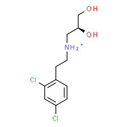 ChemSpider 2D Image | (2S)-N-[2-(2,4-Dichlorophenyl)ethyl]-2,3-dihydroxy-1-propanaminium | C11H16Cl2NO2