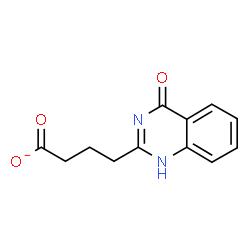 ChemSpider 2D Image | 4-(4-Oxo-1,4-dihydro-2-quinazolinyl)butanoate | C12H11N2O3