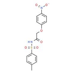 ChemSpider 2D Image | N-[(4-Methylphenyl)sulfonyl]-2-(4-nitrophenoxy)acetamide | C15H14N2O6S