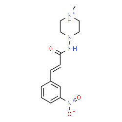 ChemSpider 2D Image | 1-Methyl-4-{[(2E)-3-(3-nitrophenyl)-2-propenoyl]amino}piperazin-1-ium | C14H19N4O3