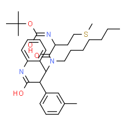 ChemSpider 2D Image | 2-Methyl-2-propanyl [1-(heptyl{1-(3-methylphenyl)-2-[(2-methylphenyl)amino]-2-oxoethyl}amino)-4-(methylsulfanyl)-1-oxo-2-butanyl]carbamate | C33H49N3O4S