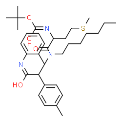 ChemSpider 2D Image | 2-Methyl-2-propanyl [1-(heptyl{1-(4-methylphenyl)-2-[(2-methylphenyl)amino]-2-oxoethyl}amino)-4-(methylsulfanyl)-1-oxo-2-butanyl]carbamate | C33H49N3O4S