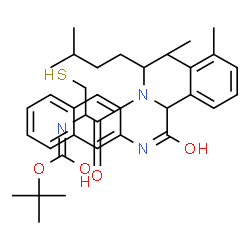 ChemSpider 2D Image | 2-Methyl-2-propanyl (1-{[1-(2,3-dimethylphenyl)-2-(2-naphthylamino)-2-oxoethyl](5-methyl-2-hexanyl)amino}-1-oxo-3-sulfanyl-2-propanyl)carbamate | C35H47N3O4S