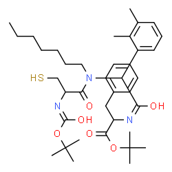 ChemSpider 2D Image | 2-Methyl-2-propanyl N-{(2,3-dimethylphenyl)[heptyl(N-{[(2-methyl-2-propanyl)oxy]carbonyl}cysteinyl)amino]acetyl}phenylalaninate | C38H57N3O6S