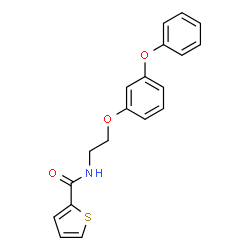 ChemSpider 2D Image | N-[2-(3-Phenoxyphenoxy)ethyl]-2-thiophenecarboxamide | C19H17NO3S