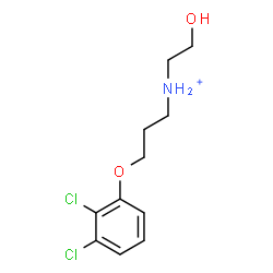 ChemSpider 2D Image | 3-(2,3-Dichlorophenoxy)-N-(2-hydroxyethyl)-1-propanaminium | C11H16Cl2NO2