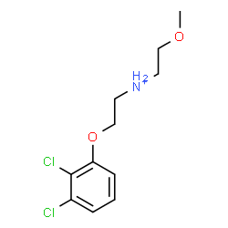 ChemSpider 2D Image | 2-(2,3-Dichlorophenoxy)-N-(2-methoxyethyl)ethanaminium | C11H16Cl2NO2