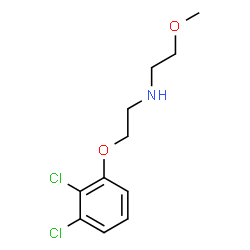 ChemSpider 2D Image | 2-(2,3-Dichlorophenoxy)-N-(2-methoxyethyl)ethanamine | C11H15Cl2NO2