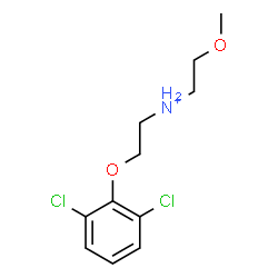 ChemSpider 2D Image | 2-(2,6-Dichlorophenoxy)-N-(2-methoxyethyl)ethanaminium | C11H16Cl2NO2