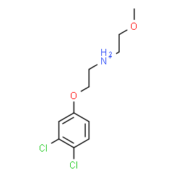 ChemSpider 2D Image | 2-(3,4-Dichlorophenoxy)-N-(2-methoxyethyl)ethanaminium | C11H16Cl2NO2