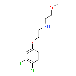 ChemSpider 2D Image | 2-(3,4-Dichlorophenoxy)-N-(2-methoxyethyl)ethanamine | C11H15Cl2NO2