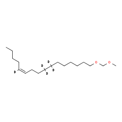 ChemSpider 2D Image | (5Z)-16-(Methoxymethoxy)(5,9,9,10,10-~2~H_5_)-5-hexadecene | C18H31D5O2