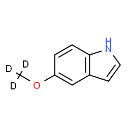 ChemSpider 2D Image | 5-[(~2~H_3_)Methyloxy]-1H-indole | C9H6D3NO