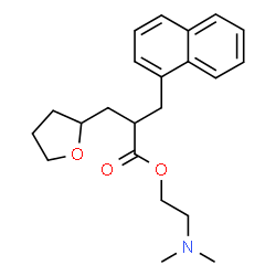 ChemSpider 2D Image | 2-(Dimethylamino)ethyl 3-(1-naphthyl)-2-(tetrahydro-2-furanylmethyl)propanoate | C22H29NO3