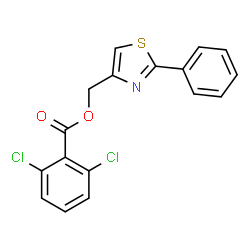 ChemSpider 2D Image | (2-Phenyl-1,3-thiazol-4-yl)methyl 2,6-dichlorobenzoate | C17H11Cl2NO2S