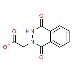 ChemSpider 2D Image | (1,4-Dioxo-3,4-dihydro-2(1H)-phthalazinyl)acetate | C10H7N2O4
