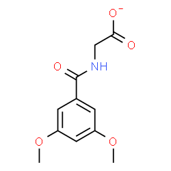 ChemSpider 2D Image | [(3,5-Dimethoxybenzoyl)amino]acetate | C11H12NO5